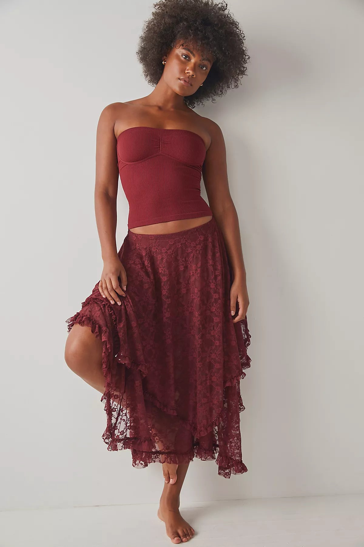 French Courtship Maxi Slip Skirt