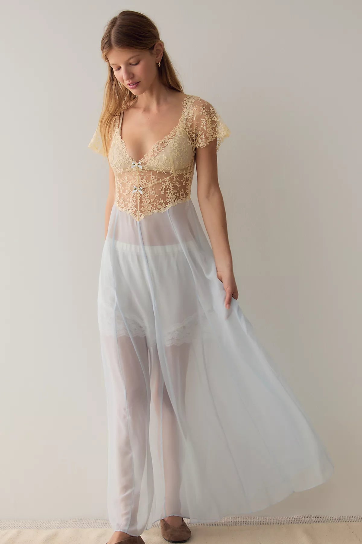 For Love & Lemons Cleo Maxi Slip Dress