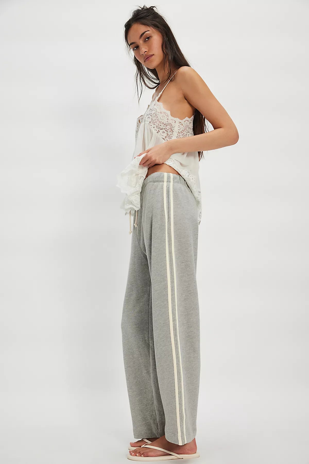 DONNI. The Eco-Terry Stripe Crop Pants