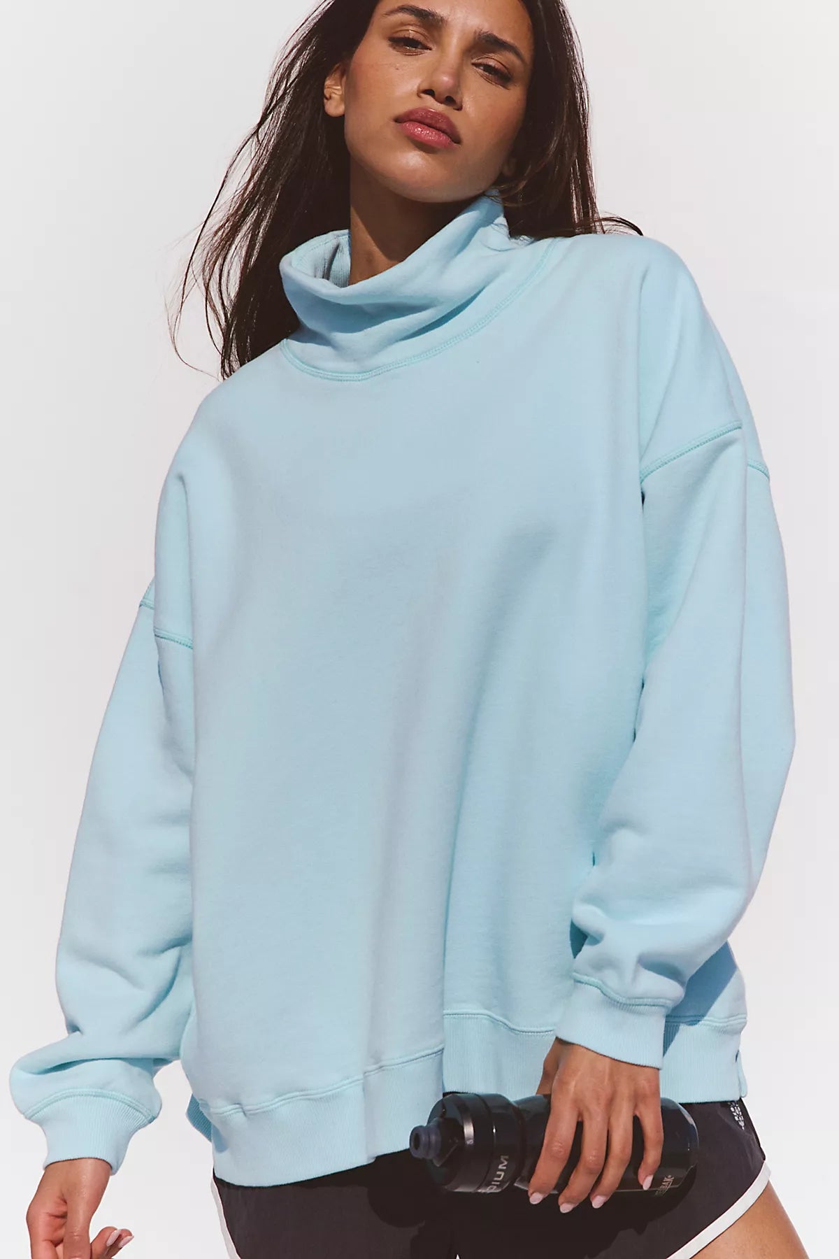 A Cut Above Mock Neck Pullover Sweatshirt