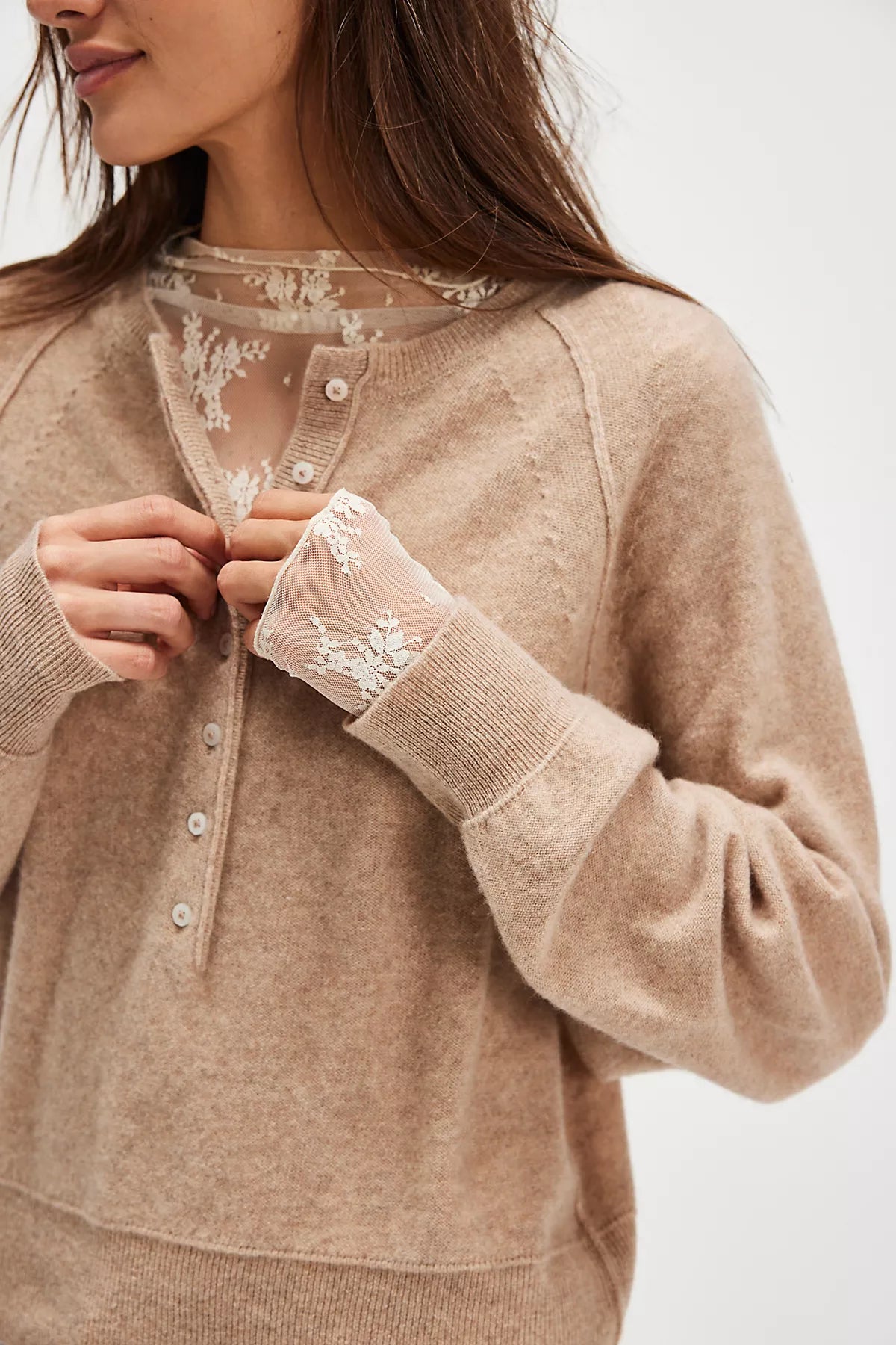 Porta Cashmere Henley Sweater