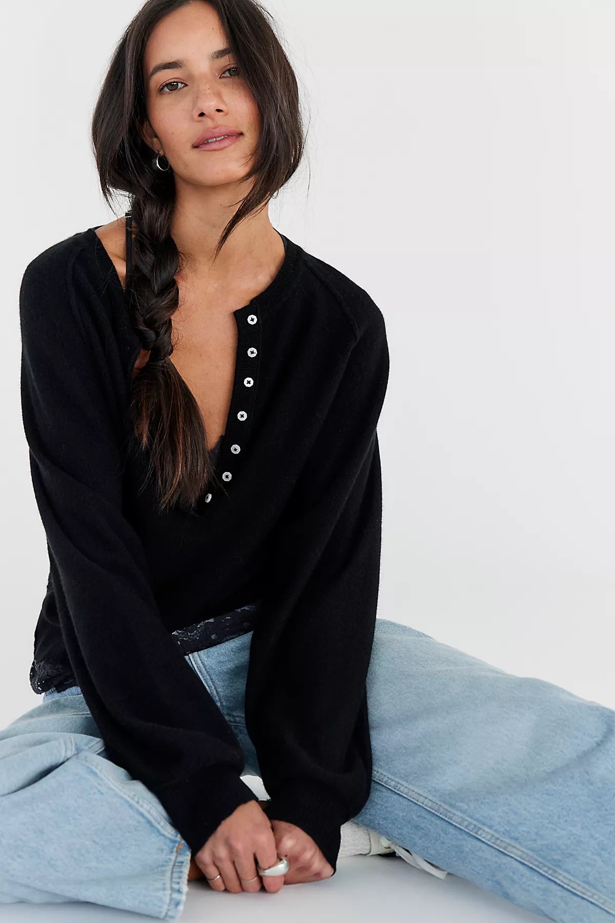 Porta Cashmere Henley Sweater