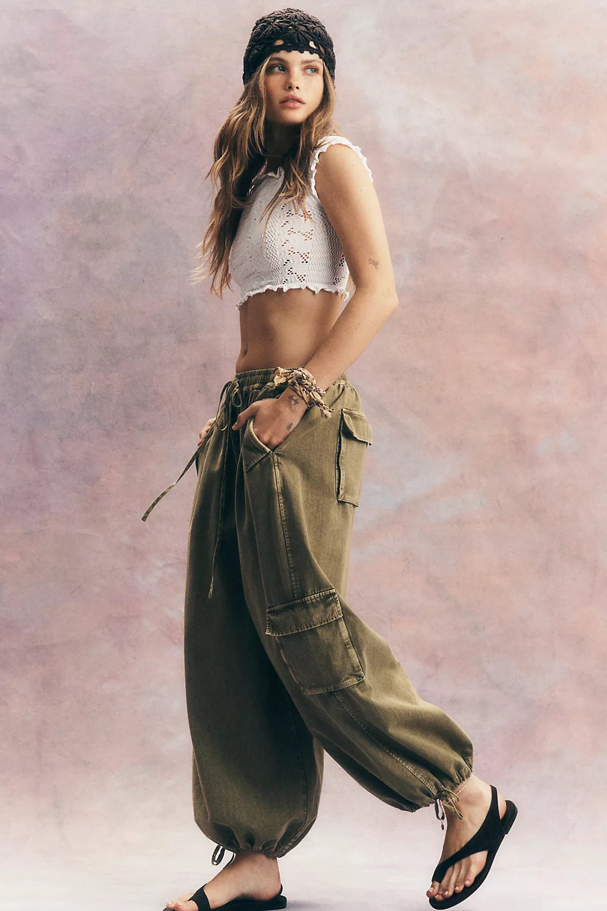 Bobbi Pull-On Cargo Trousers