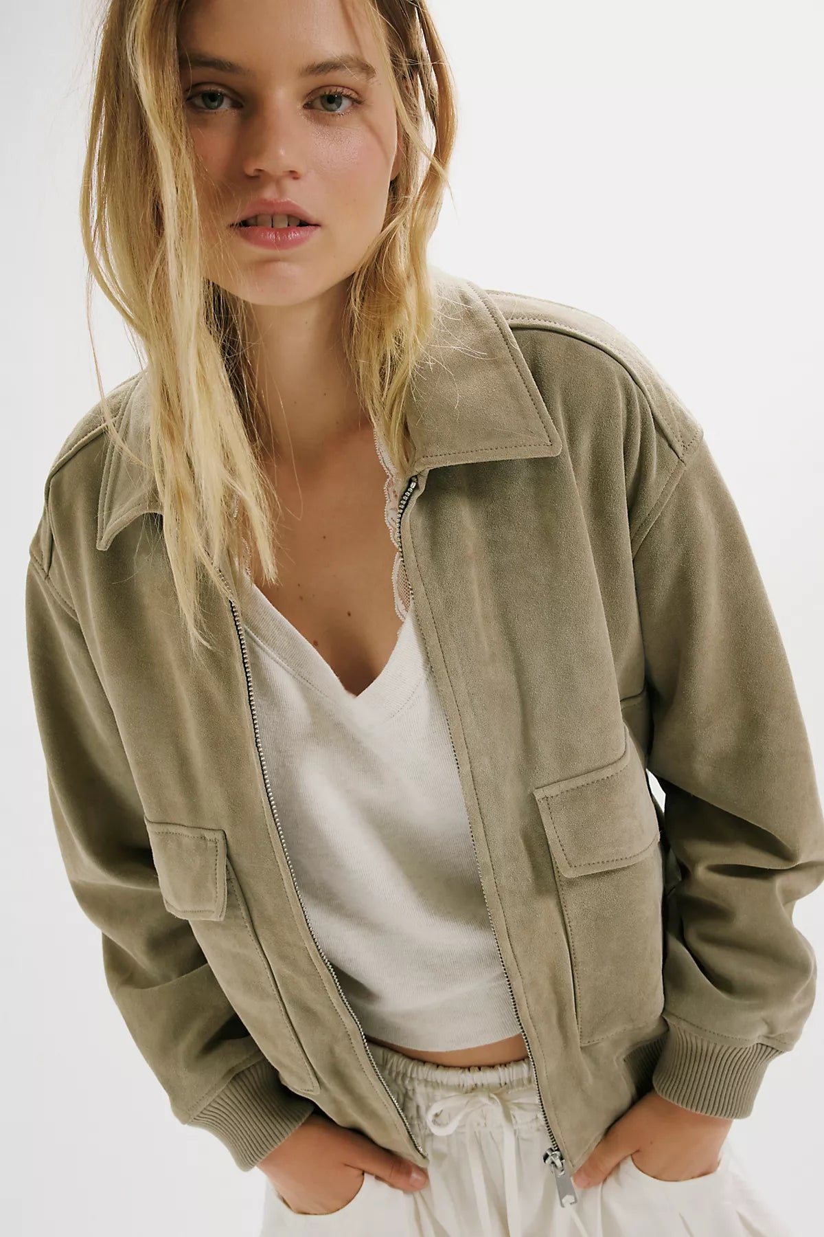 Citizens of Humanity Vivienne Suede Bomber Jacket