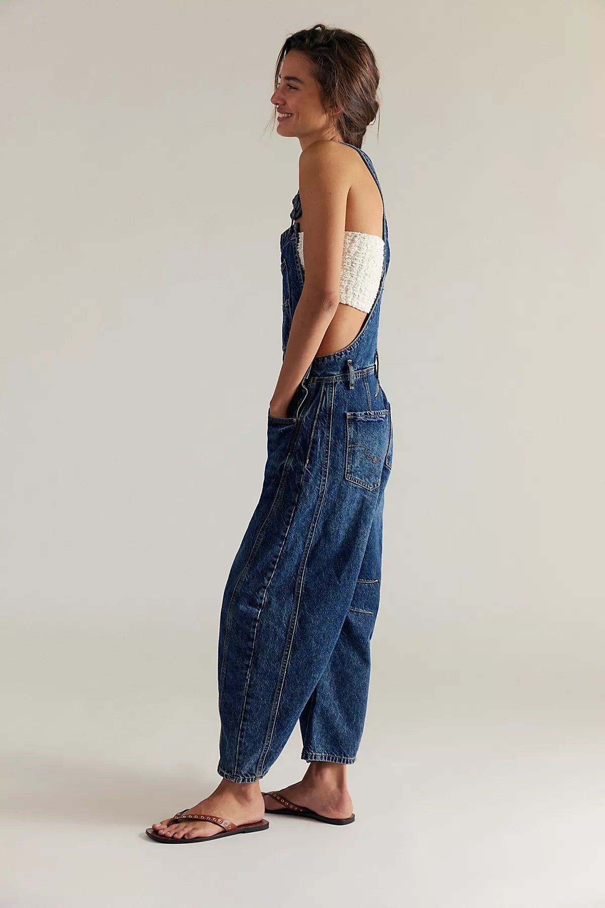 We The Free Good Luck Barrel Overalls