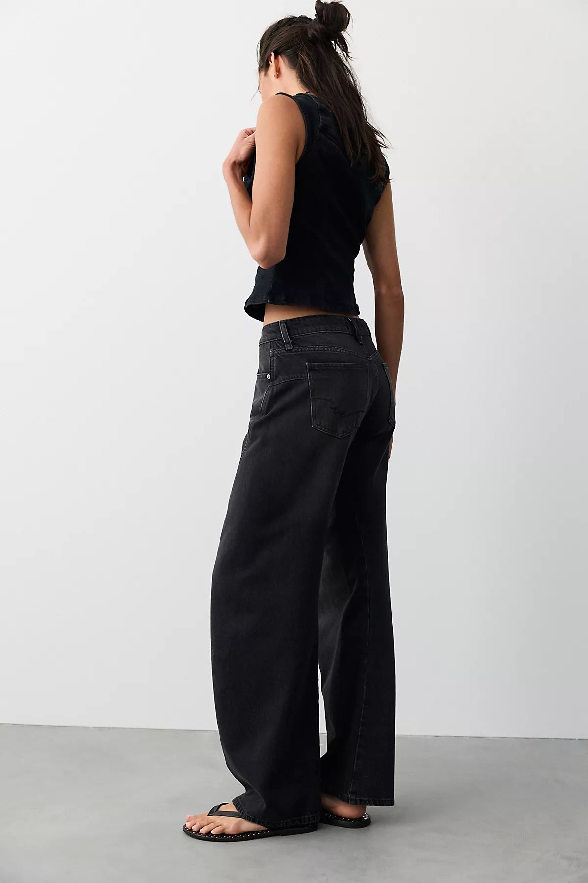 We The Free Fable Low-Rise Twisted Bowed Jeans