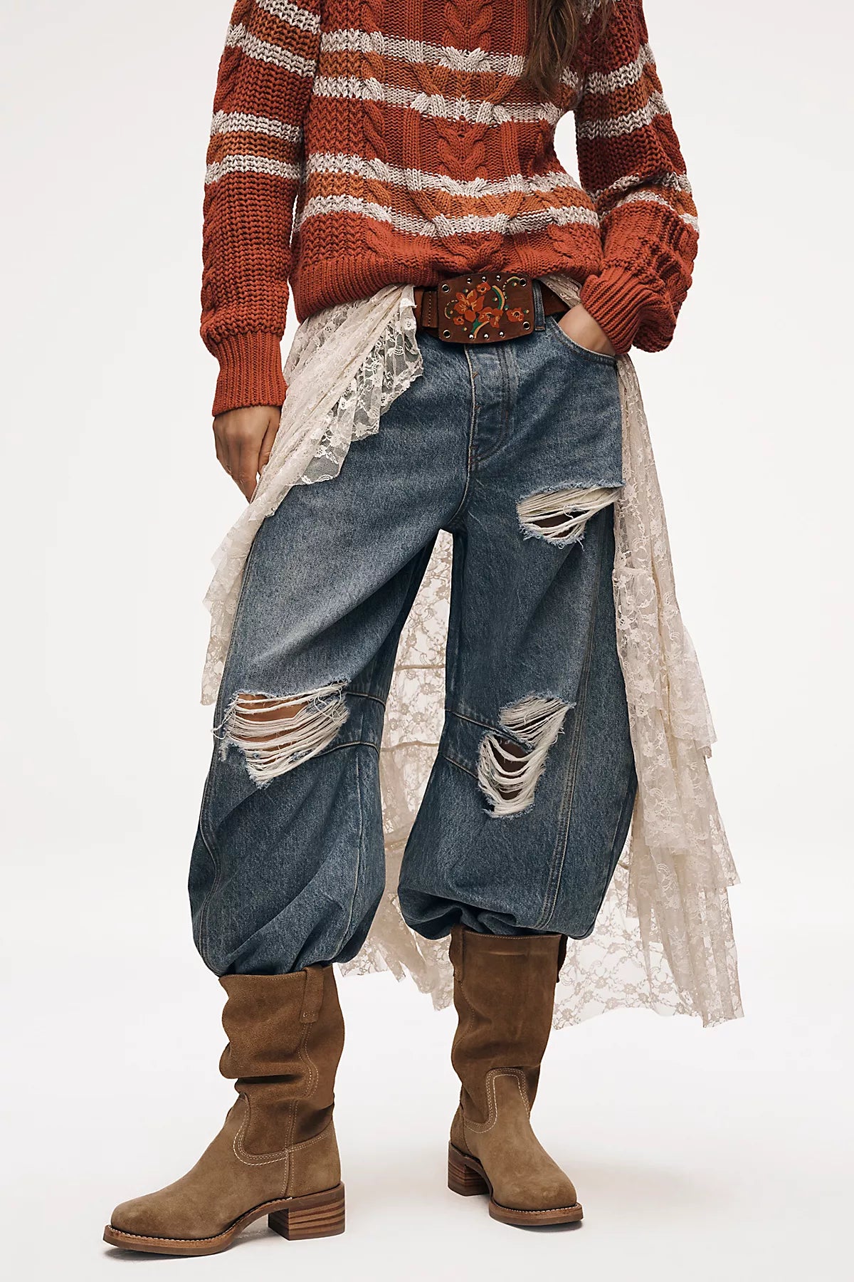 We The Free Good Luck Mid-Rise Barrel Jeans