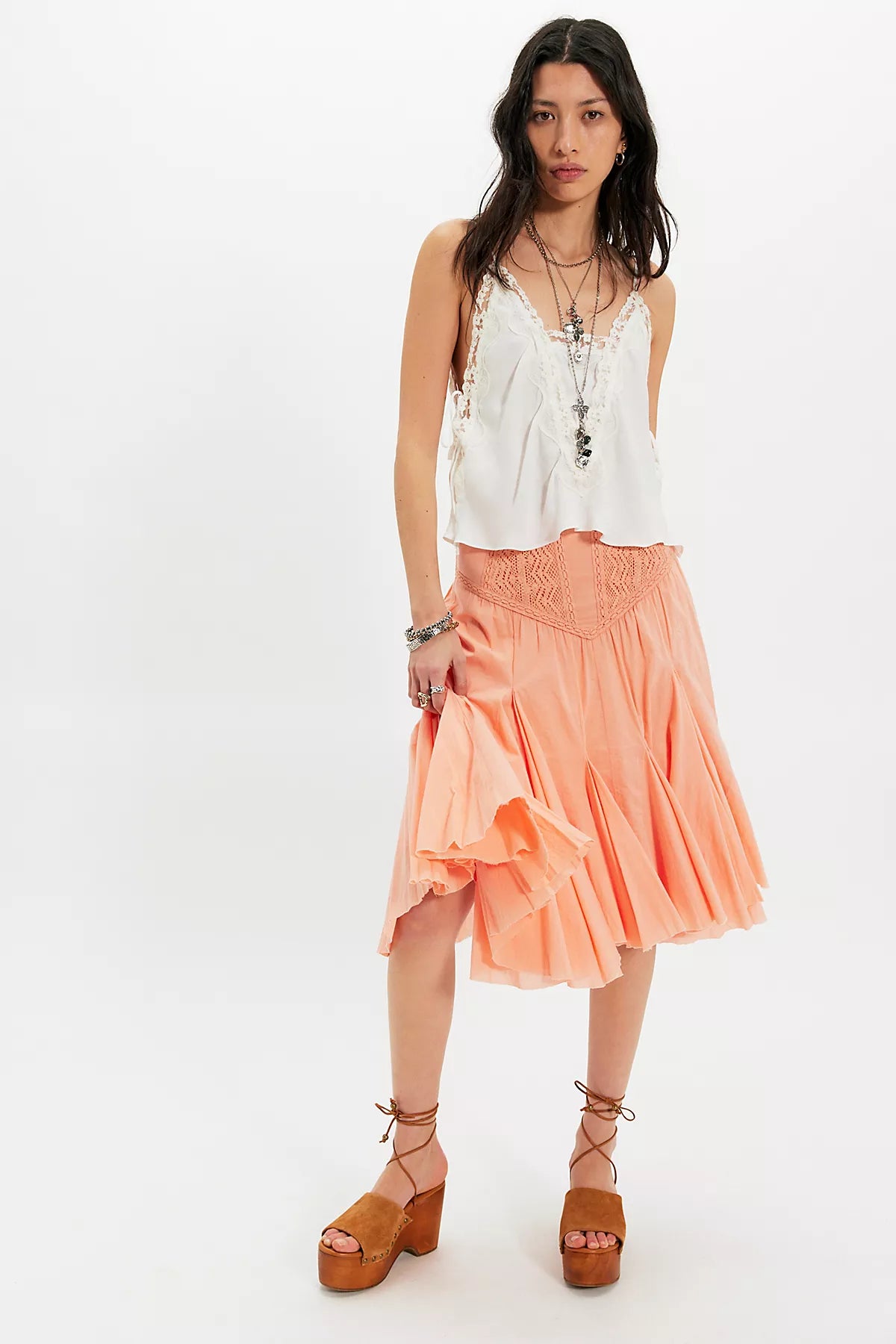FP One Frida Godet Midi Skirt