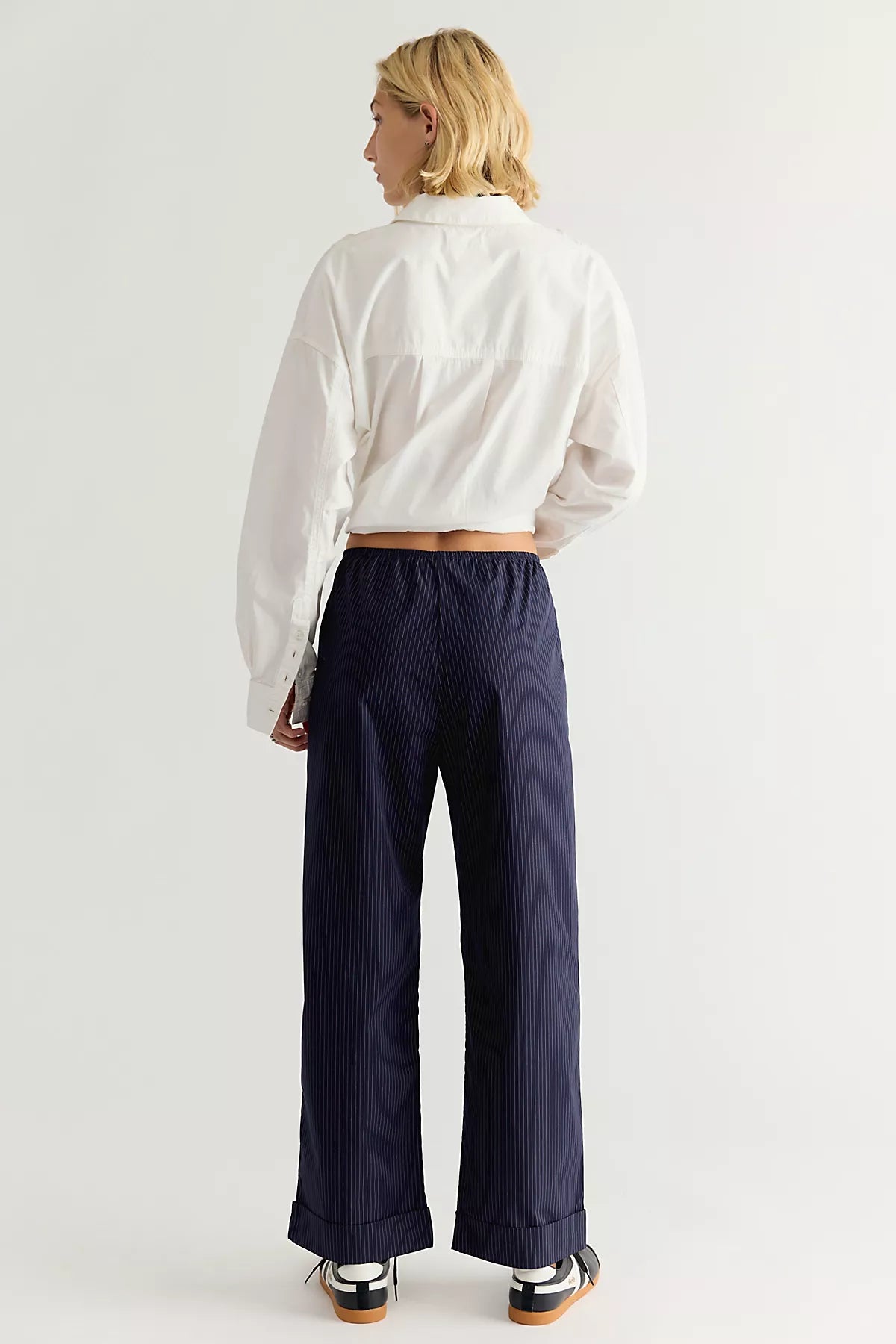 DONNI. Pop Pinstripe Simple Pants