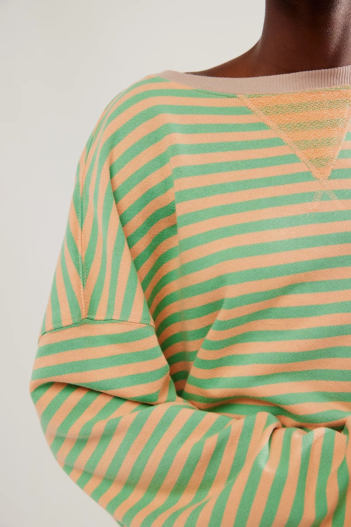 We The Free Classic Striped Oversized Crewneck