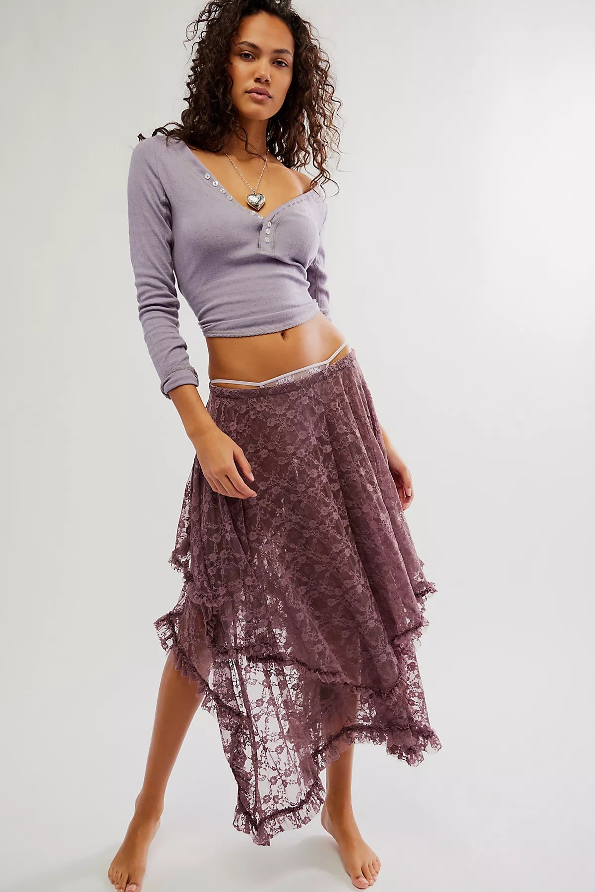 French Courtship Maxi Slip Skirt