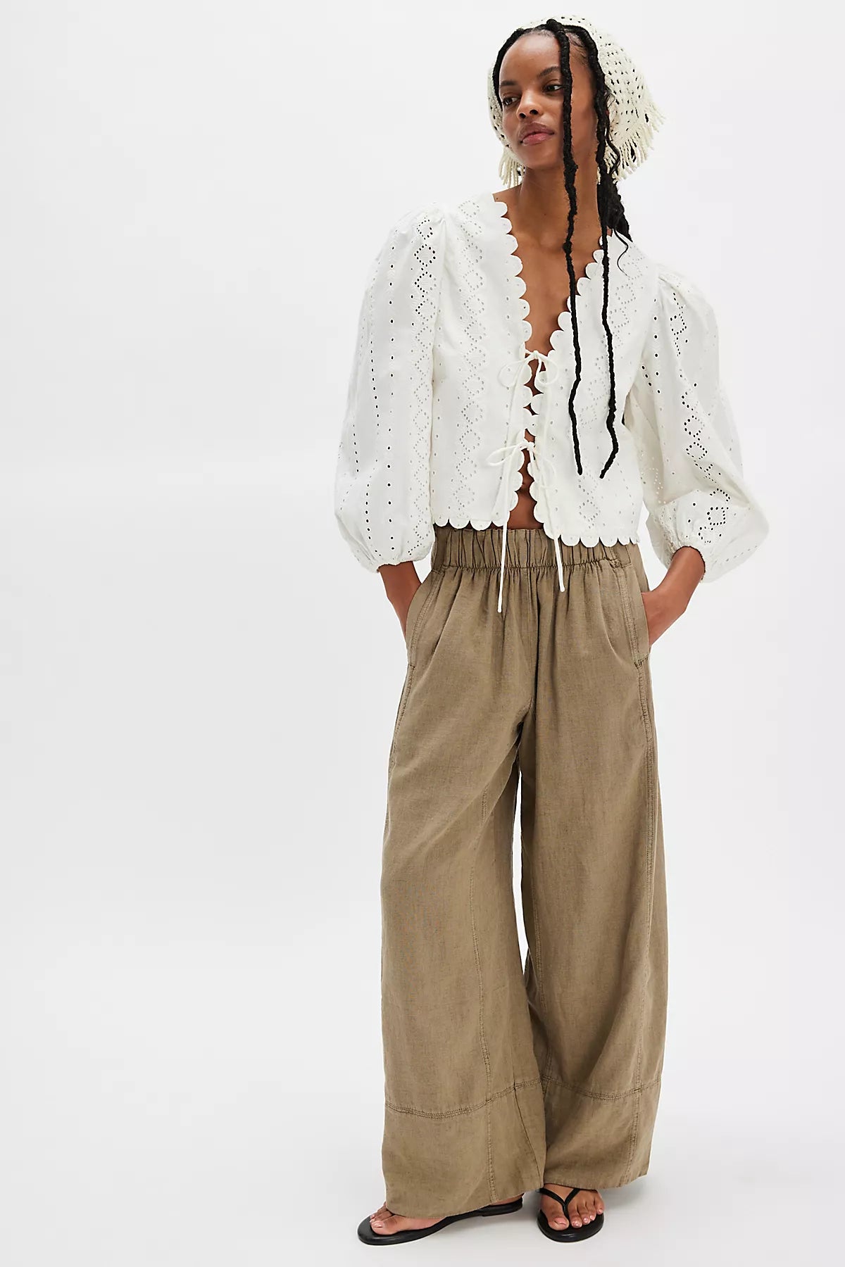Day's End Linen Pull-On Pants