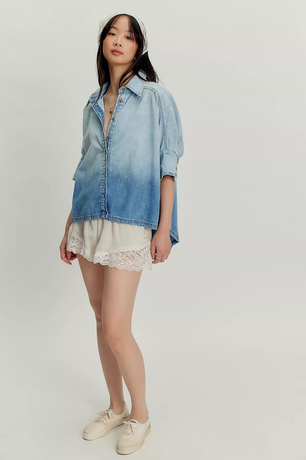 We The Free Seaside Denim Button Down
