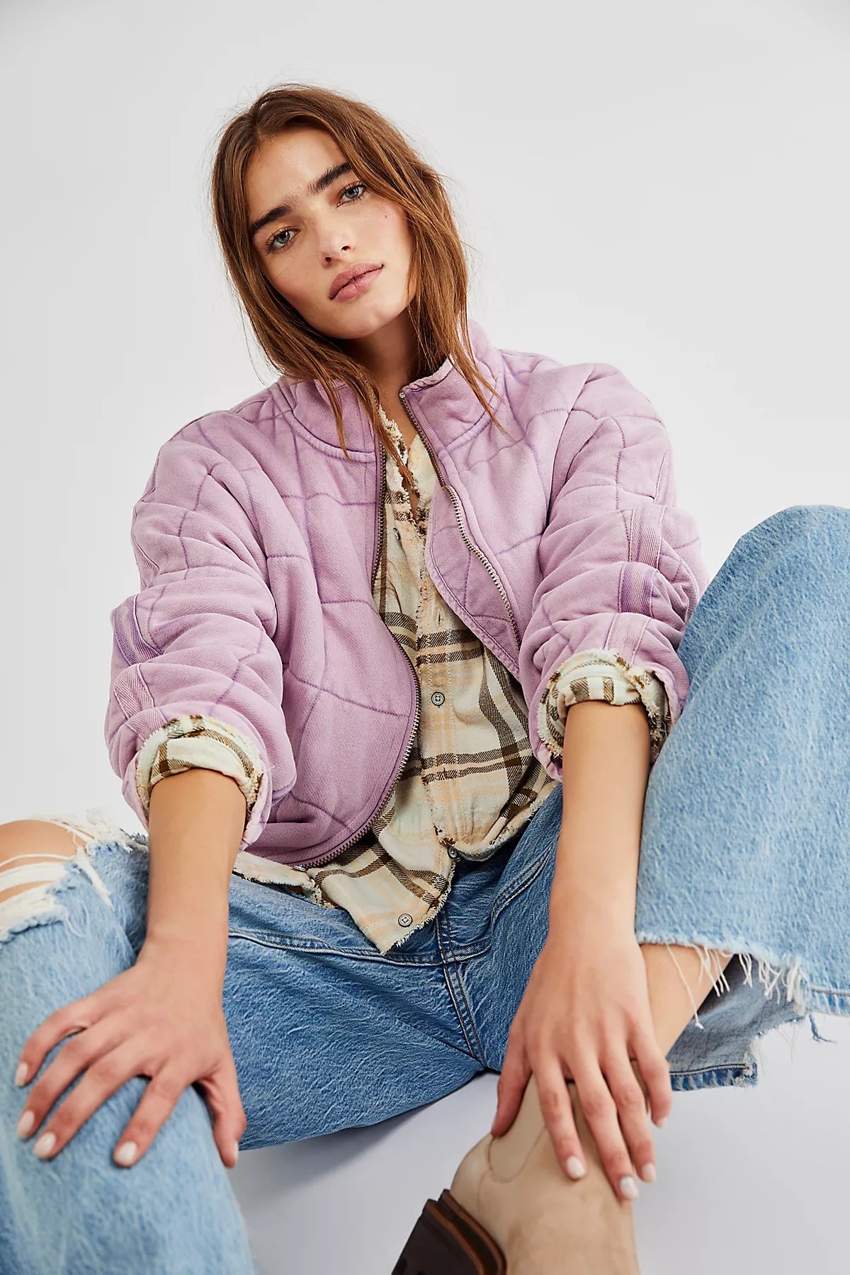 Dolman Quilted Knit Jacket
