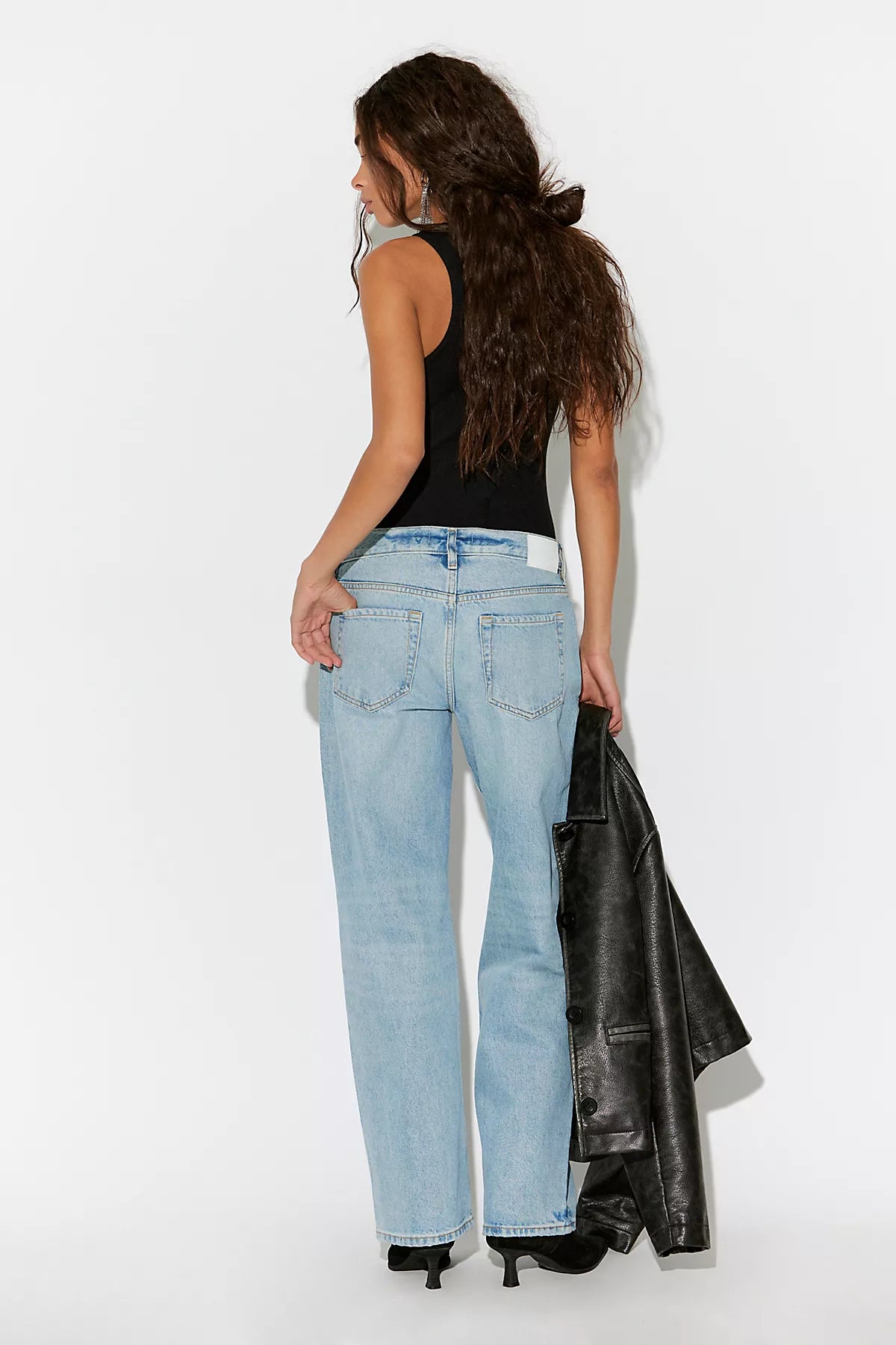 EB Denim Low-Rise Baggy Jeans