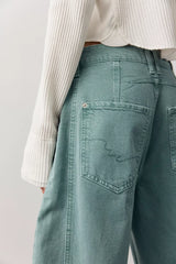We The Free Good Luck Mid-Rise Barrel Jeans