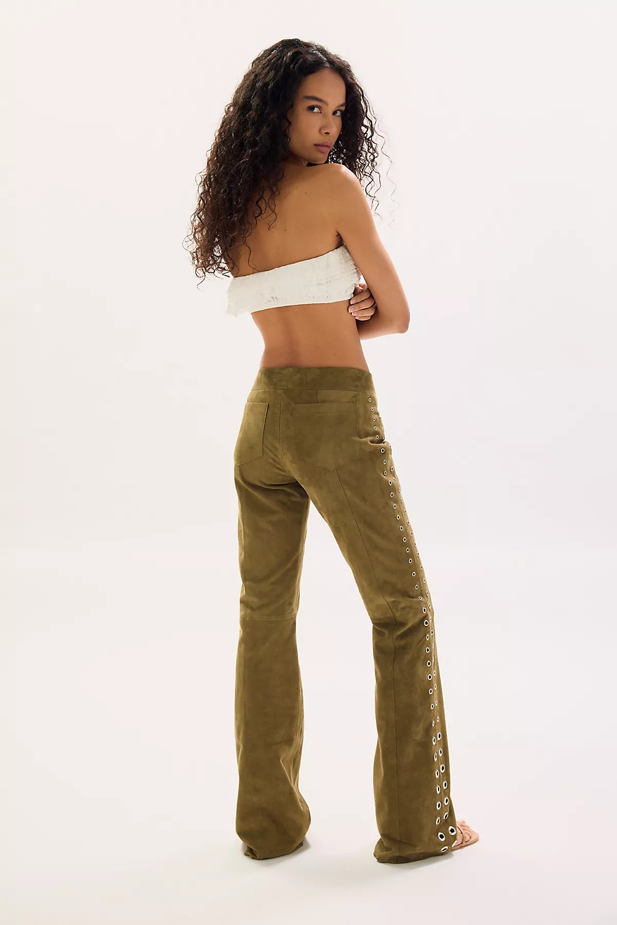Deadwood Dali Suede Eyelet Pants