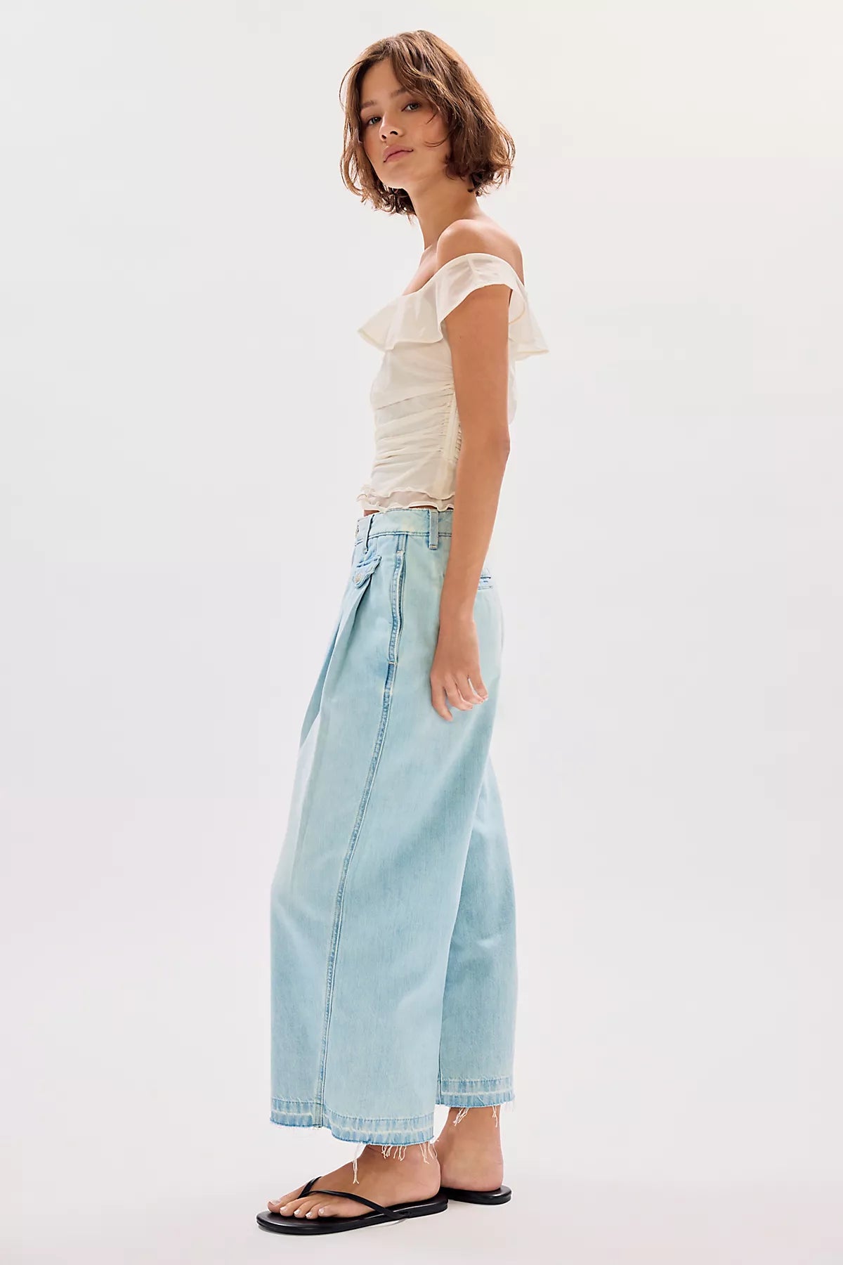 AMO Donna Cropped Denim Trouser