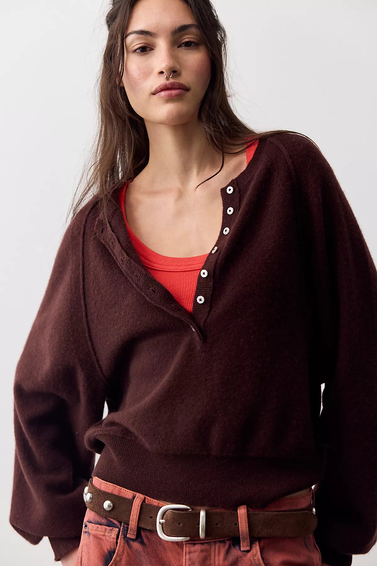 Porta Cashmere Henley Sweater