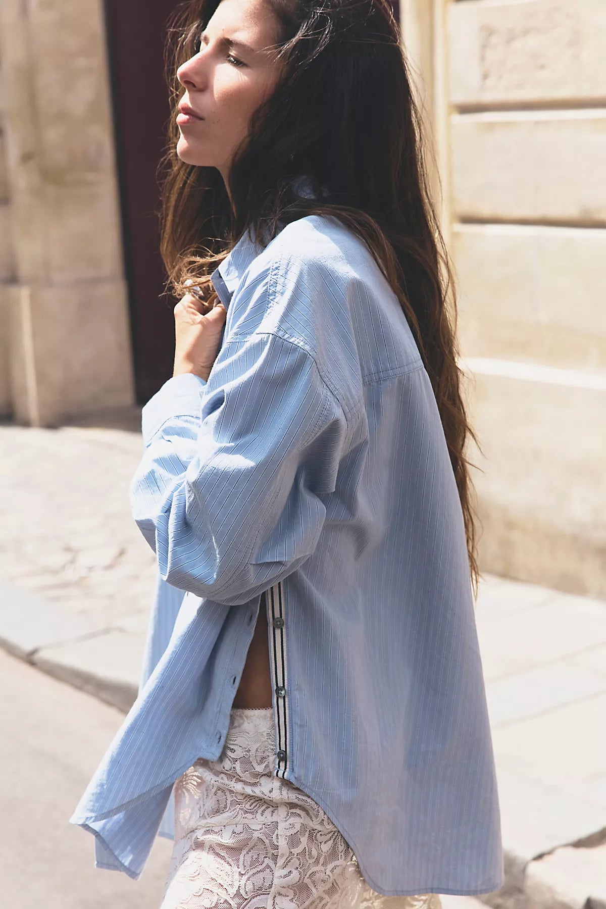 We The Free Lexi Striped Button Down Shirt