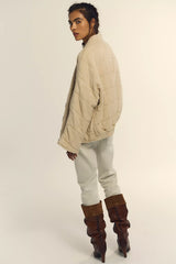 Dolman Quilted Knit Jacket