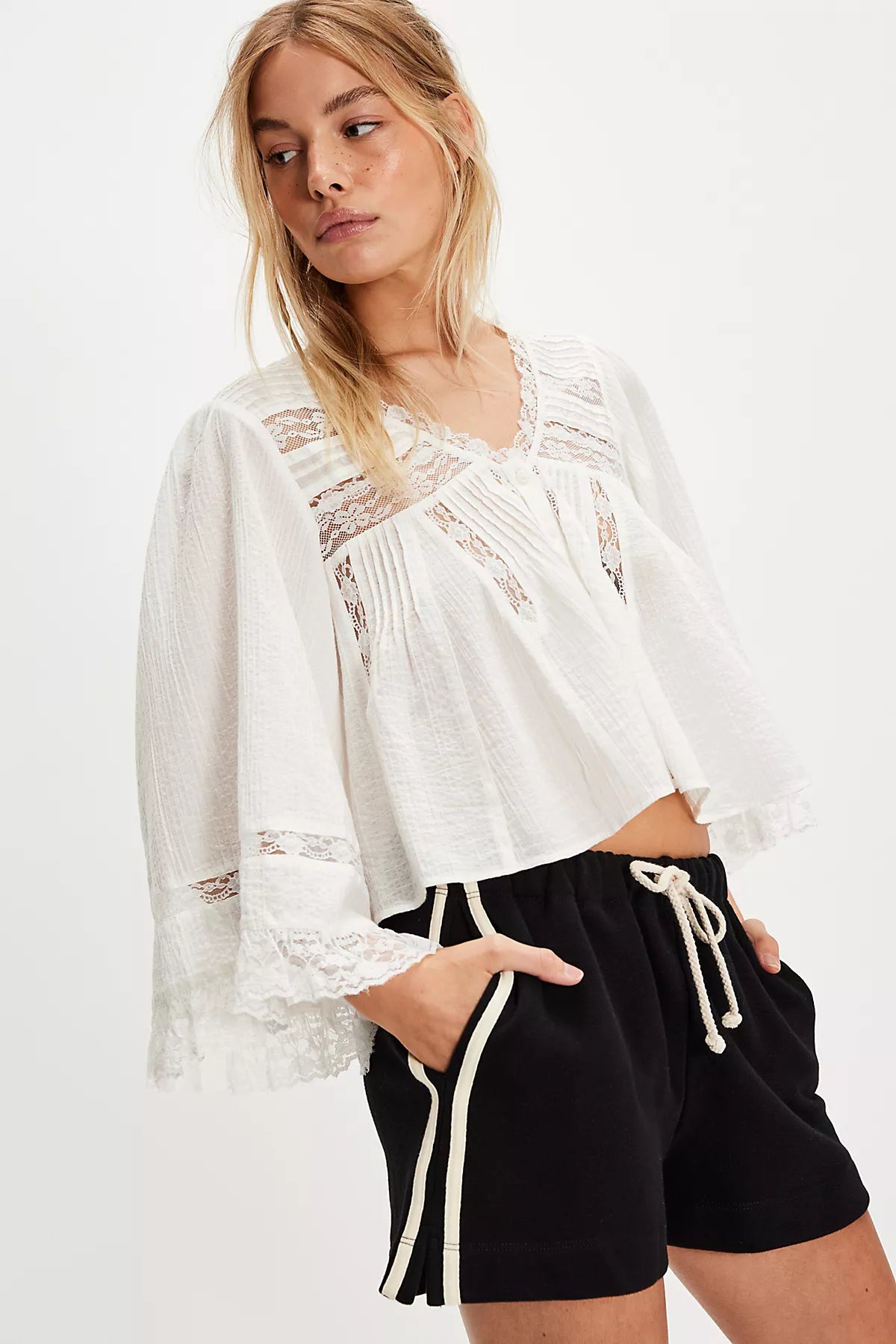 DONNI. The Stripe Eco-Terry Shorts
