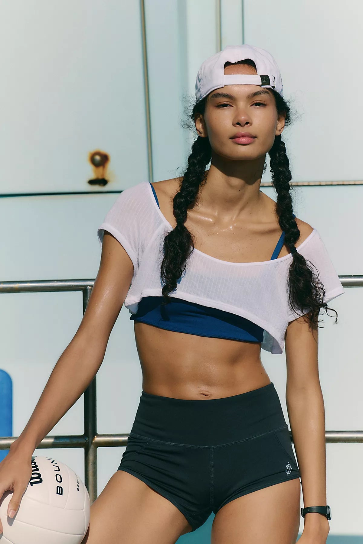 Double Time Short Sleeve Layered Crop